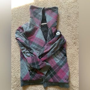 Roxy zip up cowl neck Sherpa lined hoodie